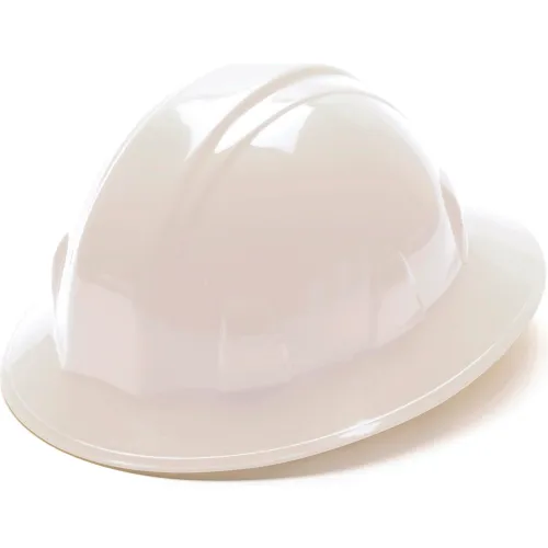 White hard hat on white background