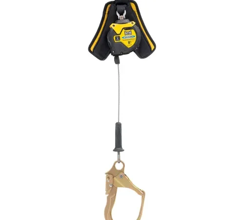 Self-retracting lifeline with large safety hook