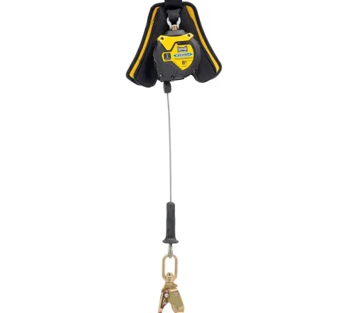 Self-retracting lifeline with cable and hook