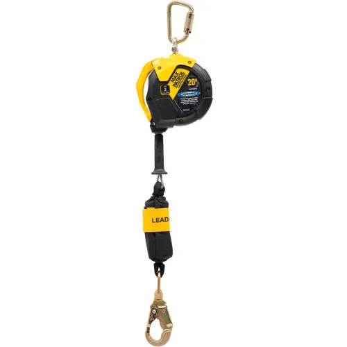 Retractable safety lanyard with carabiner and hook