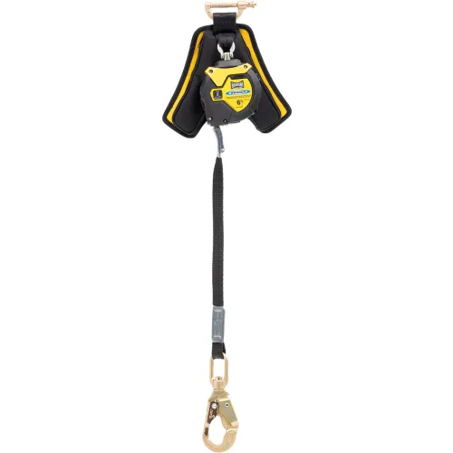 Self-retracting lifeline with locking snap hook
