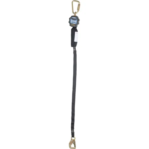 Retractable fall protection lanyard with hooks