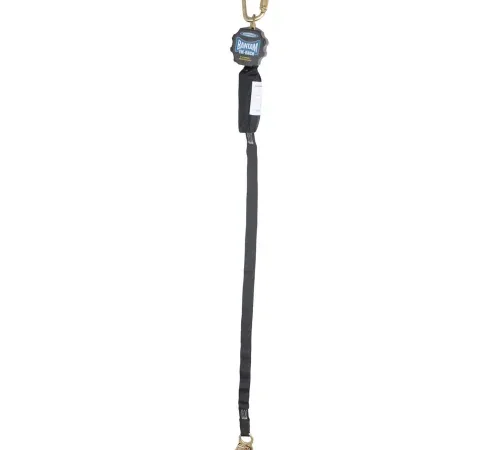 Retractable fall-arrest lanyard with carabiners