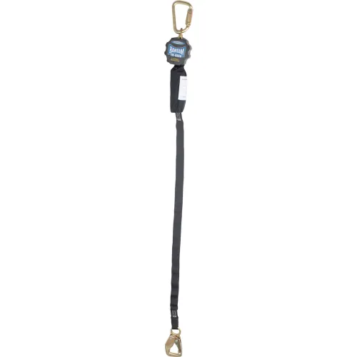 Retractable fall-arrest lanyard with carabiners