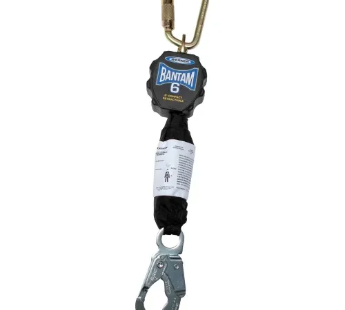 Retractable fall-arrest lanyard with carabiner