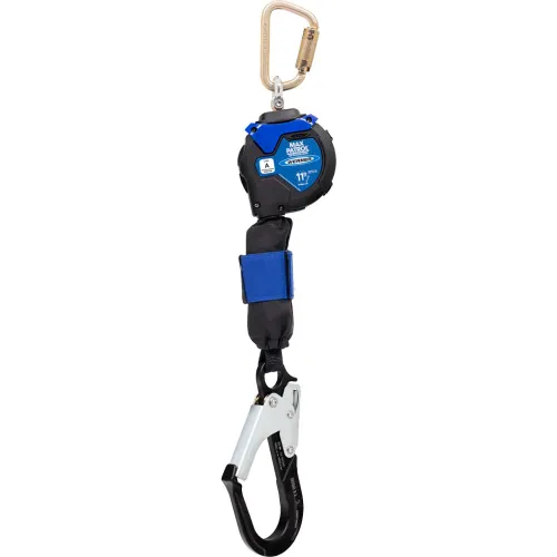 Retractable safety lanyard with carabiner