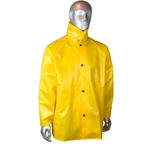 Radians® AquaRad" Rain Coat, M, 0.25mm, TPU/200D Nylon, Yellow, RJ33-NSYY-M