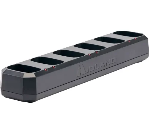 Midland® BizTalk® Multi-Unit Charger For LXT600BB Radio, 6-Slotted, Black
