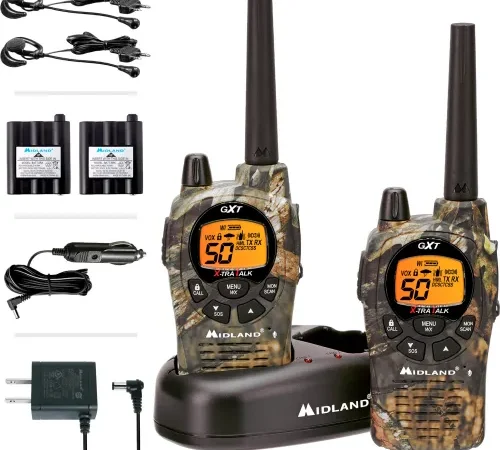 Midland® GMRS & FRS Two-Way Radio, 50 Channels, 462.55-467.7125 Mhz, Camouflage, Pack of 2