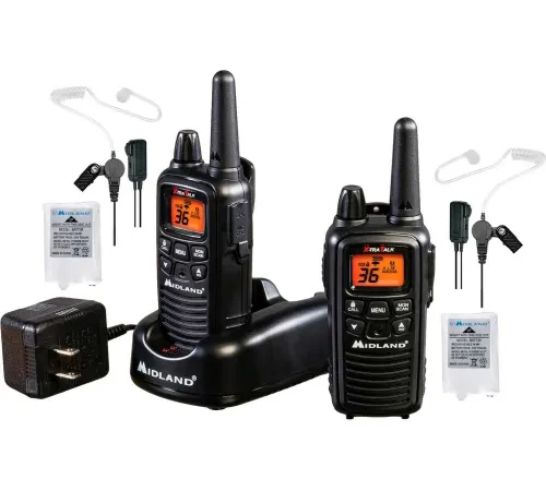 Midland® Business Radio Set W/ Headset, Black, Pack of 2