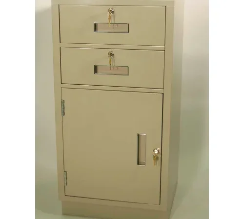 Fenco Teller Pedestal Cabinet 204R-A - 2 Drawers Right Hinged Door 18"W x 19"D x 38-1/2"H Champagne
