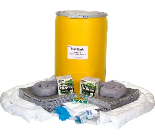 EverSoak General Purpose 55 Gallon Drum Spill Kit, 37 Gallon Capacity, 1 Spill Kit/Case