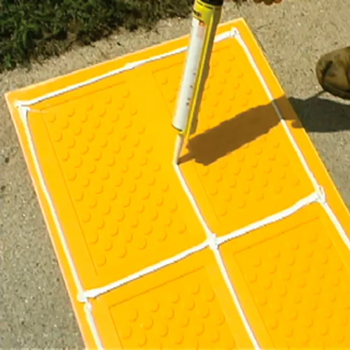 Surewerx ADA Tactile Pad, Surface Application, 2' x 4', Federal Yellow - Image 5