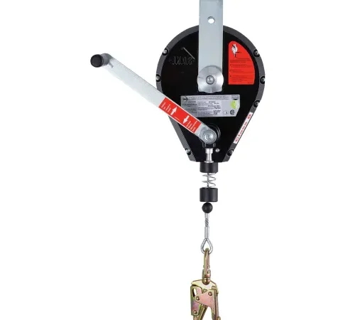 PeakWorks Self Retracting Lifeline Device with Recovery, Single Leg, Snap Hook, 60'L