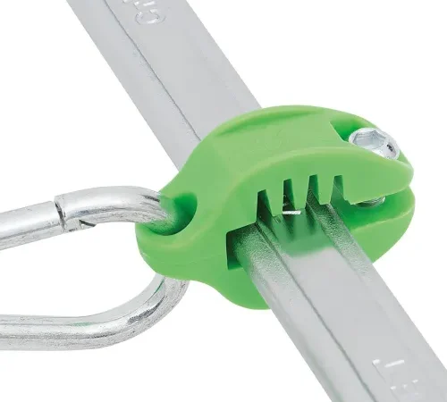 PeakWorks? Tool Tether Flat Clamp, 15/16" x 5/16", Green, Pack of 10