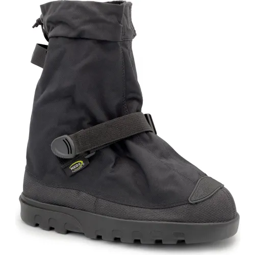 NEOS Voyager Nylon All Season Waterproof Overboots, Threaded Outsole, L, 11"H, Black