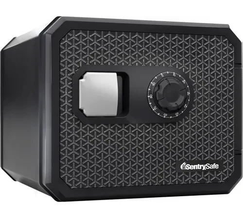 SentrySafe Fire & Waterproof Safe with Dial Combination, 16-3/8"W x 18-13/16"D x 13-11/16"H, Black