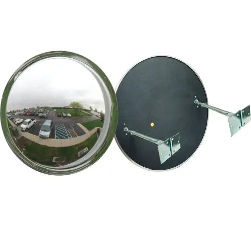 DomeVex? Round Convex Mirror, Indoor/Outdoor, 24" Dia., 180? Viewing Angle, 2 Brackets