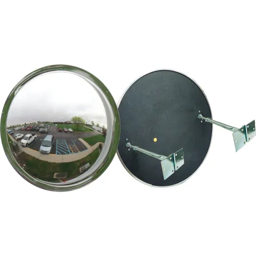 DomeVex Round Convex Mirror, Indoor/Outdoor, 42" Dia., 180 Viewing Angle, 2 Brackets