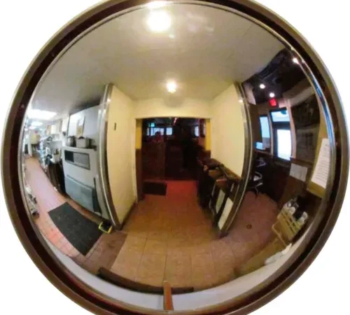 DomeVex? Round Acrylic Convex Mirror, Indoor, 16" Dia., 180? Viewing Angle