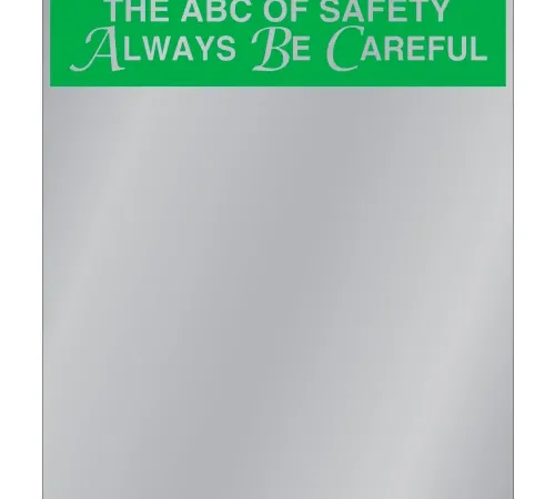 Se-Kure" Acrylic Safety Message Mirror, Indoor, 29"x16", "The ABC Of Safety"