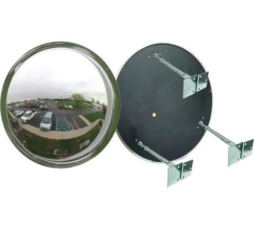 DomeVex? Round Convex Mirror, Indoor/Outdoor, 42" Dia., 180? Viewing Angle, 3 Brackets