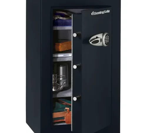 SentrySafe Security Safe T0-331 - Electronic Lock, 21-11/16"W x 19-13/16"D x 37-11/16"H, Black