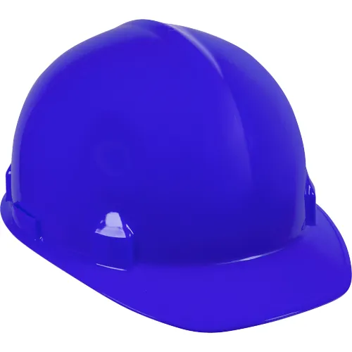 Blue construction hard hat