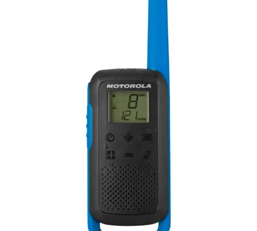 Motorola Solutions T270 Rechargeable Two-Way Radio, Black with Blue, 2-Pack