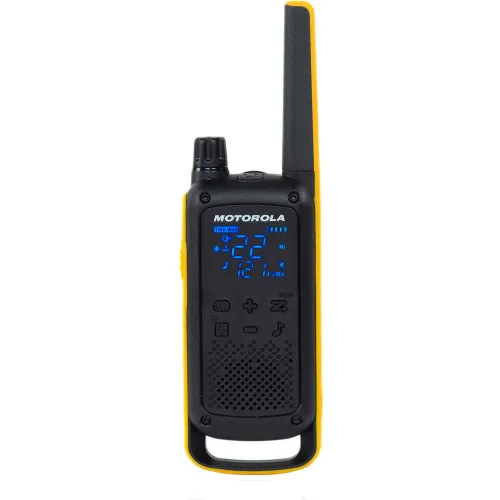 Motorola Solutions T470 Rechargeable Two-Way Radio, Black with Yellow, 2-Pack