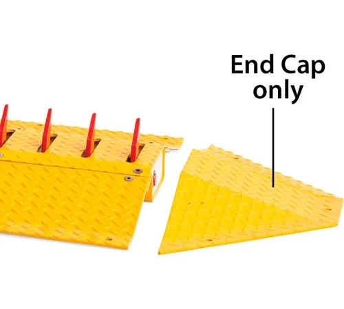 DOORKING 1610-240 Surface Mount Spike System End Cap, Yellow