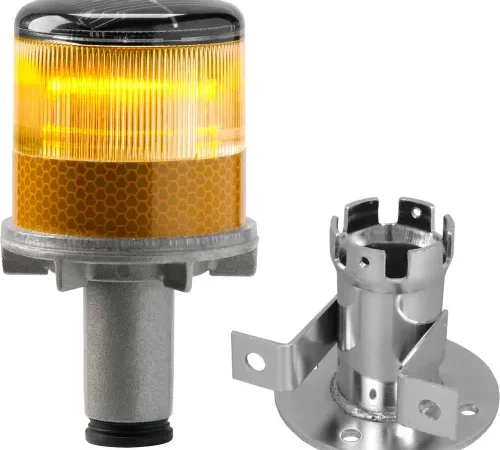 3337-00002 Solar Powered LED Strobe Lights, Amber Bulb