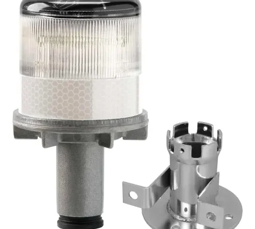 3337-00003 Solar Powered LED Strobe Lights, White Bulb