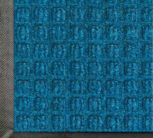 WaterHog® Squares Entrance Mat Classic Border 3/8" Thick 3 x 5' Blue
