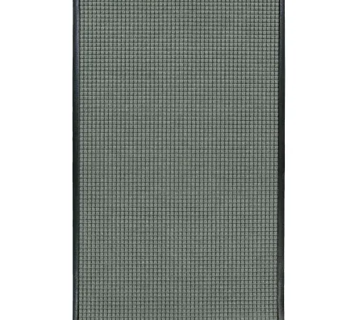 WaterHog® Squares Entrance Mat Classic Border 3/8" Thick 3 x 5' Gray