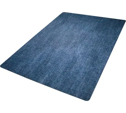 M Matting Desk Chair Mat, Stonewash in Blue, 3' x 4'