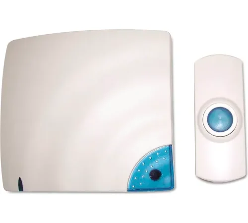 Tatco 57910 Wireless Doorbell, Battery Operated, 1-3/8"W x 3/4"D x 3-1/2"H, Bone