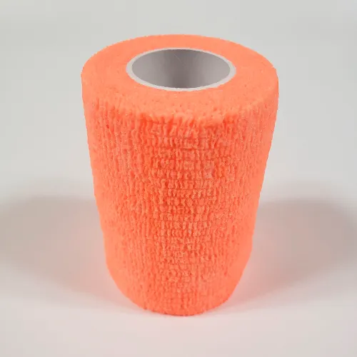 First Voice" 3" x 5 Yards Self Adhesive Bandage, Latex , Orange, Pack of 10