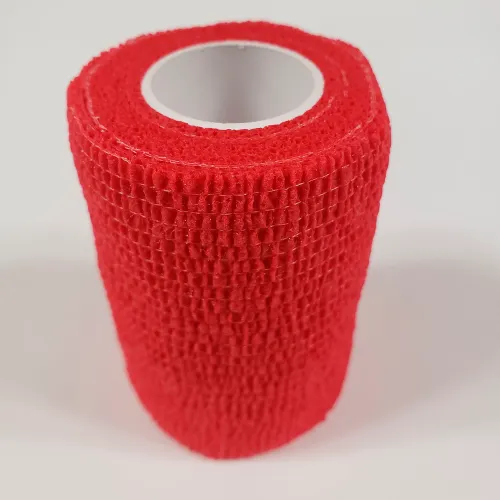 First Voice" 3" x 5 Yards Self Adhesive Bandage, Latex , True Red, Pack of 10
