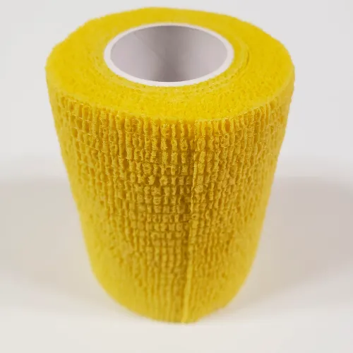 First Voice" 3" x 5 Yards Self Adhesive Bandage, Latex , Yellow, Pack of 10