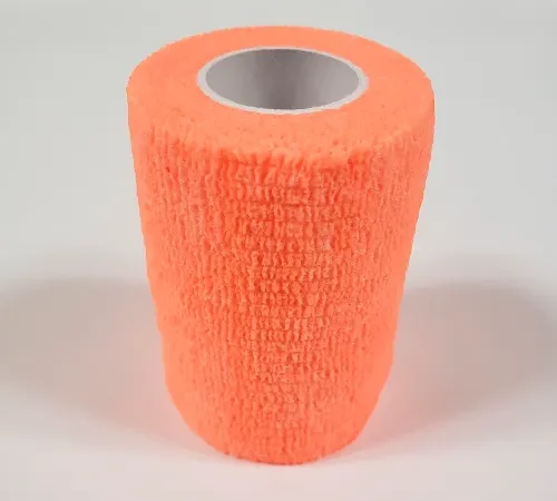 First Voice" 3" x 5 Yards Self Adhesive Bandage, Latex , Orange
