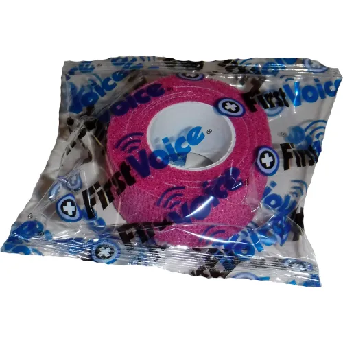 First Voice" 1" x 5 Yards Self Adhesive Bandage, Non-Latex , Bright Pink, Pack of 6