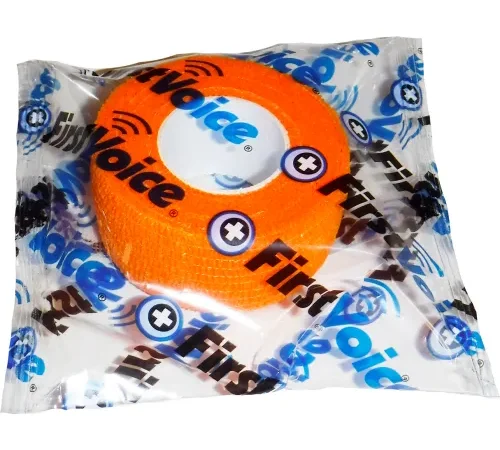 First Voice" 1" x 5 Yards Self Adhesive Bandage, Non-Latex , Orange, Pack of 6