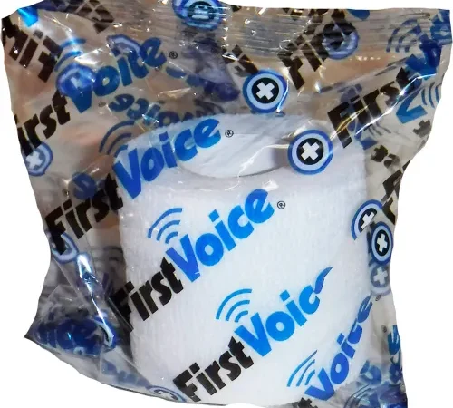 First Voice" 2" x 5 Yards Self Adhesive Bandage, Non-Latex , White, Pack of 4