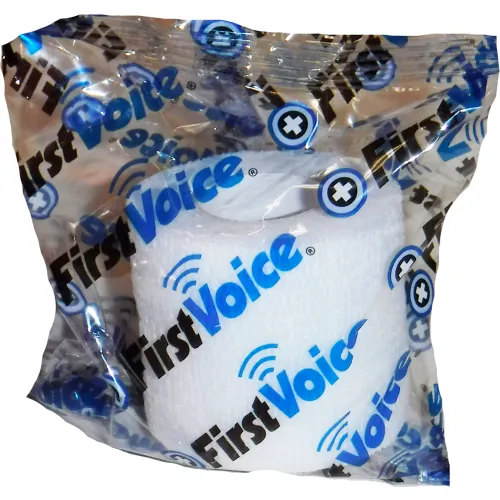 First Voice" 2" x 5 Yards Self Adhesive Bandage, Non-Latex , White, Pack of 4