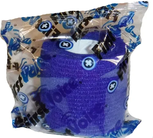 First Voice" 2" x 5 Yards Self Adhesive Bandage, Non-Latex , Dark Blue