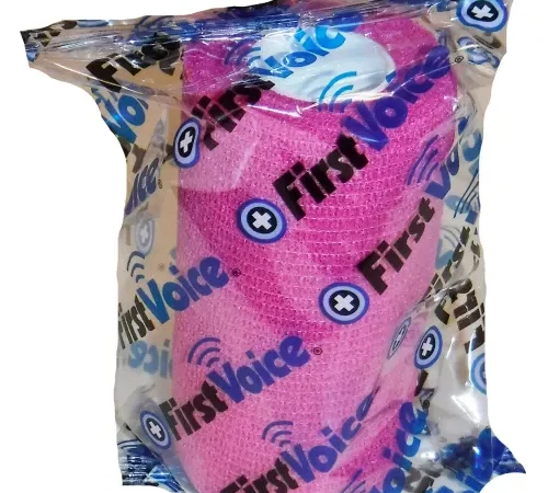 First Voice" 4" x 5 Yards Self Adhesive Bandage, Non-Latex , Bright Pink, Pack of 8