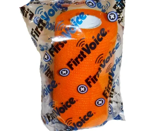 First Voice" 4" x 5 Yards Self Adhesive Bandage, Non-Latex , Orange, Pack of 8