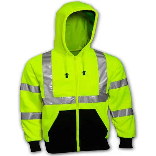 Tingley® S78122 Class 3 Hooded Sweatshirt, Fluorescent Lime, XL