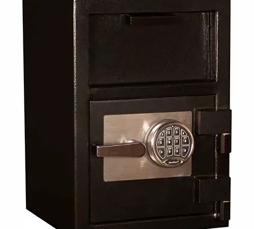 Tracker Safe Front Loading Deposit Safe - Electronic Lock DS201414-ESR - 14"W x 14"D x 20"H - Black